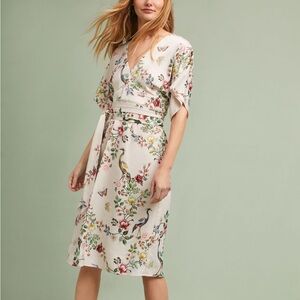 Floral Kimono Wrap Dress From Anthropology